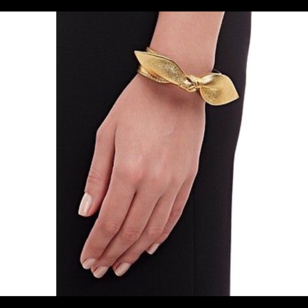 Saint Laurent leather bow bracelet